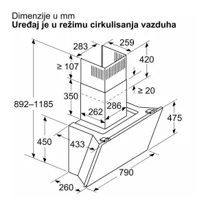 Bosch dekorativni aspirator DWK81AN60