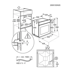 Electrolux ugradna rerna EOF7P86H3
