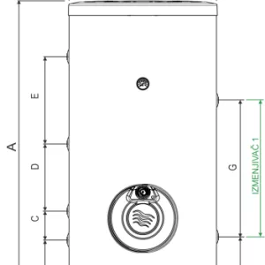 Termorad prohromski bojler BT-160S IB-80 silver metallic