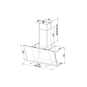 Faber dekorativni aspirator TWEET EV8 BK A80