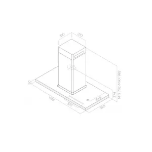 Elica ostrvski aspirator BIO ISLAND WH/A/120x58 ROVERE