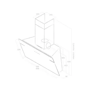 Elica dekorativni aspirator L'ESSENZA WH/A/60