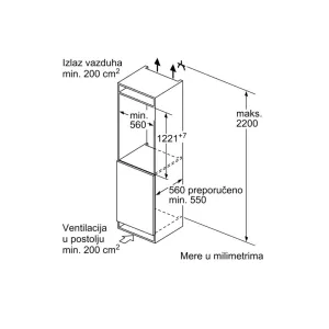 Bosch ugradni frižider KIL42VFE0