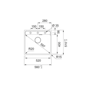 Franke sudopera Maris 2.0 – MRG 610-52 TL A 114.0658.294