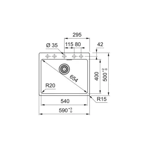 Franke sudopera Maris – MRG 610-54 FTL 114.0661.701