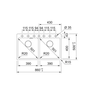 Franke sudopera Maris – MRG 620-39-39 FTL 114.0666.368