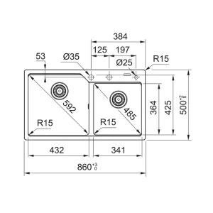 Franke sudopera Urban UBG 620-86 114.0582.294