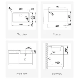 Blanco sudopera Etagon 700-IF 524272