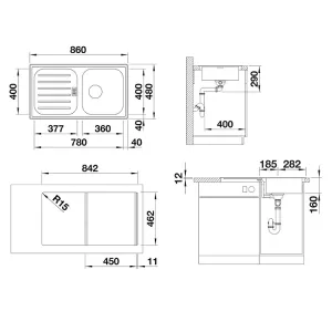 Blanco sudopera Flex Pro 45 S 521007