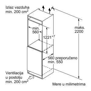 Bosch ugradni frižider KIR41VFE0