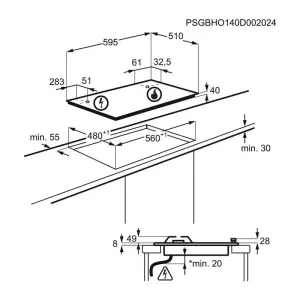 Electrolux ugradna ploča EGS6436K