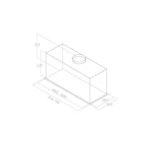 Elica ugradni aspirator FOLD S IX/A/52