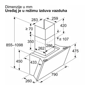 Bosch dekorativni aspirator DWK81AN20