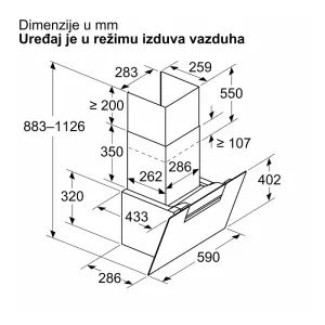 Bosch dekorativni aspirator DWK67FN60