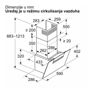 Bosch dekorativni aspirator DWK67FN60