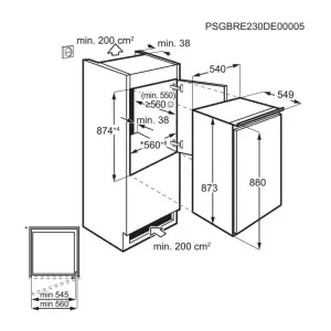 Electrolux ugradni frižider LRB2AE88S