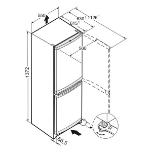 Liebherr kombinovani frižider CUe 2331 Comfort GlassLine