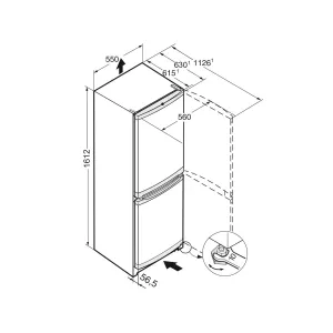 Liebherr kombinovani frižider CUe 281 Comfort GlassLine