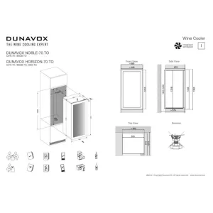 Dunavox ugradna vinska vitrina DVH-70.185DMB.TO