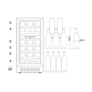 mQuvée podpultna vinska vitrina WineCave 700 40D WCD40AB