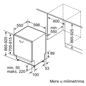Bosch ugradna sudomašina SBH4ECX28E