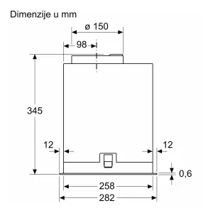 Bosch ugradni aspirator DLN87AC50