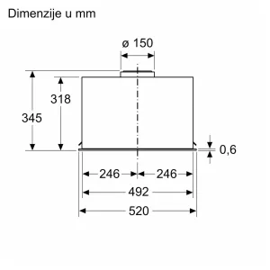 Bosch ugradni aspirator DLN56AC60