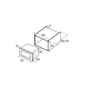 CATA ugradna mikrotalasna rerna MW BI2505DCG BK