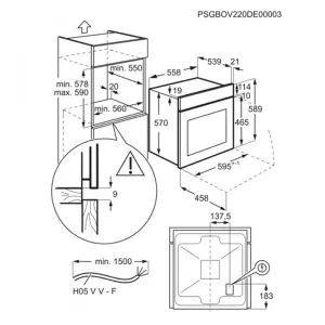 Electrolux ugradna rerna EOD5H70BX