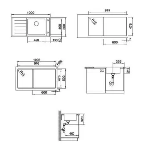 Blanco sudopera ANDANO XL 6S-IF RH 522999