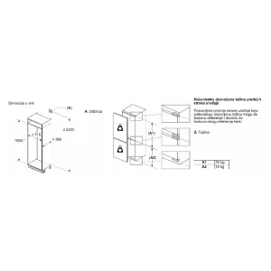 Bosch ugradni frižider KBN96ADD0