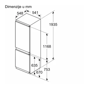 Bosch ugradni frižider KIN96NSE0