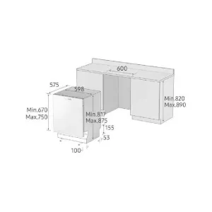Samsung ugradna sudomašina DW60M6050BB/EO
