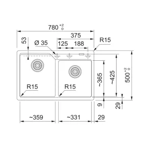 Franke sudopera UBG 620-36-33 114.0686.764