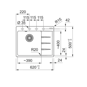 Franke sudopera CNG 611-62 A 114.0627.672