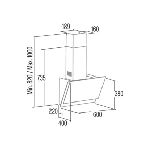 Cata dekorativni aspirator JUNO+ 6000 GBK